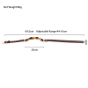 Brown Leather Cuff and Chain Restraint Set side view detail