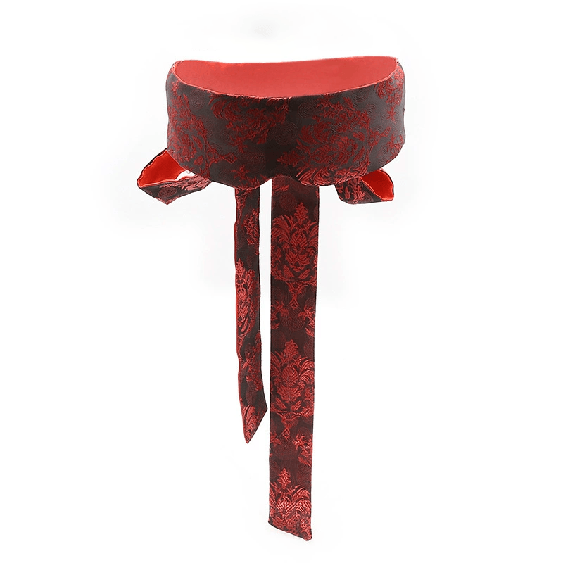 Chinese Jacquard Blindfold Eye Mask style A alternate angle view