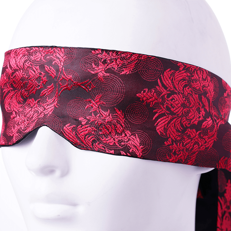 Chinese Jacquard Blindfold Eye Mask style B style option view