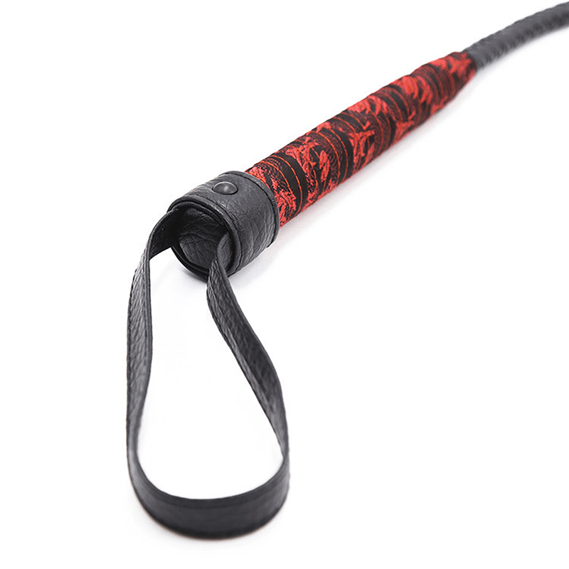 Chinese Style Red Single Tail Whip style A front angle detail