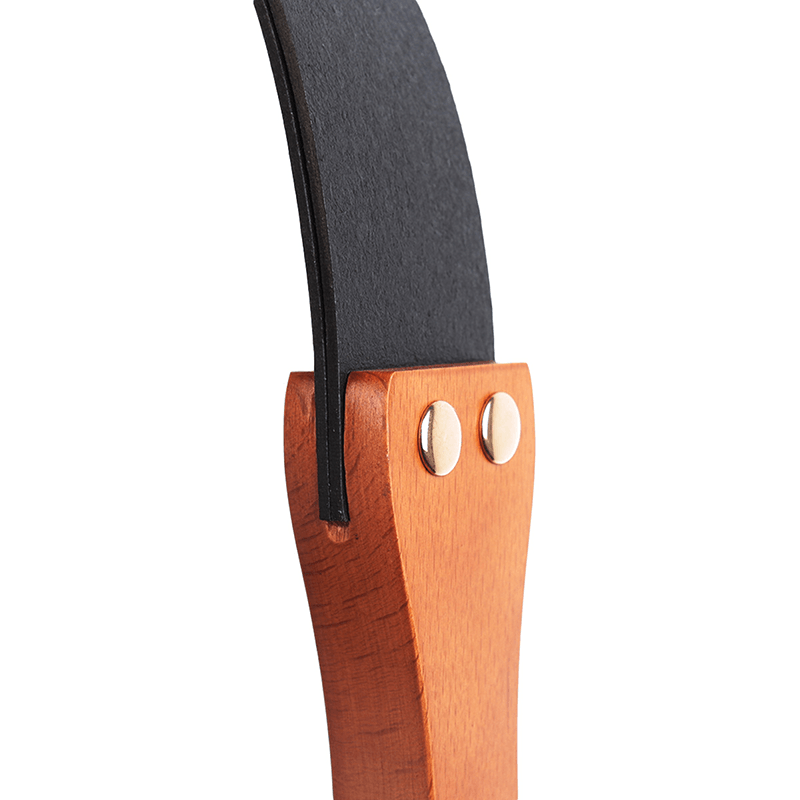 Classic Long Leather Spanking Paddle side view detail