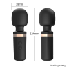 Compact Round-Head G-Spot Wand Vibrator in black full product view