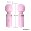 Compact Round-Head G-Spot Wand Vibrator in pink full product view