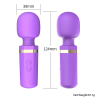 Compact Round-Head G-Spot Wand Vibrator in purple close-up detail