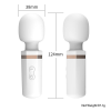 Compact Round-Head G-Spot Wand Vibrator in white full product view