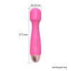 Curved G-Spot Wand Vibrator in rose red alternate angle