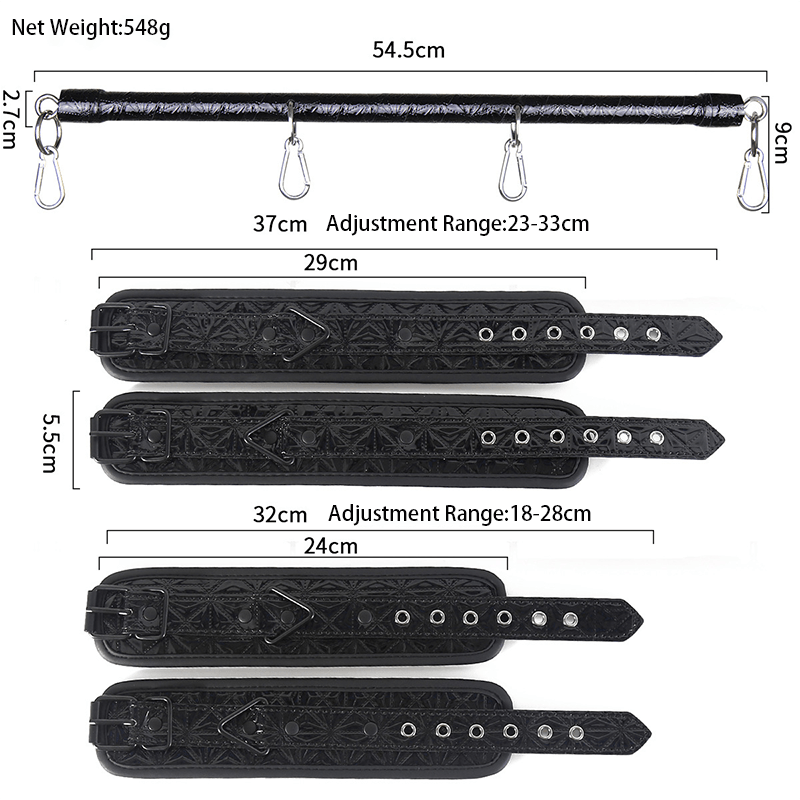 Diamond Pattern Spreader Bar Restraint Set style A full gallery view