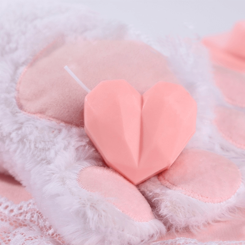 Faceted Heart Low Temperature Wax Play Candle main product view