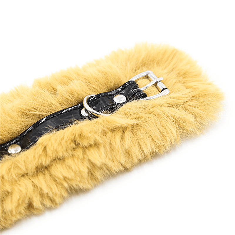 Faux Fur Buckle Cuff Restraint style option view 2