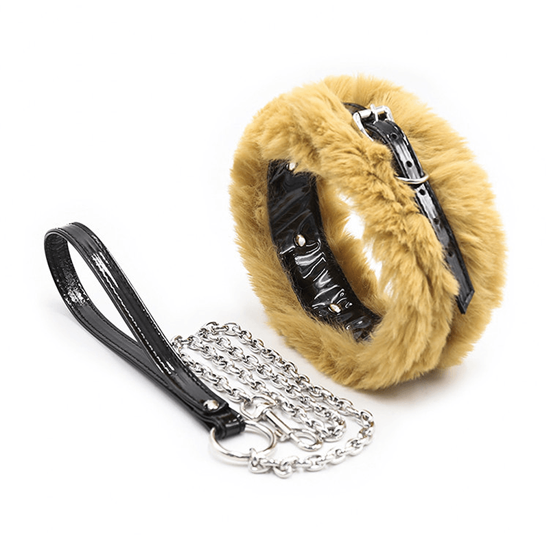 Faux Fur Buckle Cuff Restraint alternate angle view