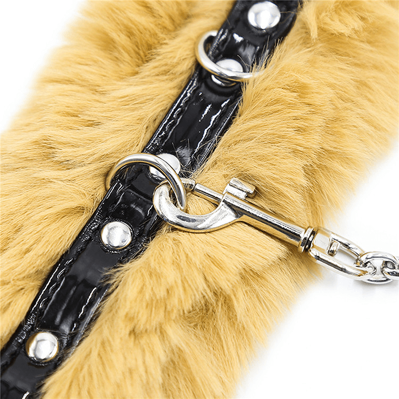 Faux Fur Buckle Cuff Restraint front angle detail