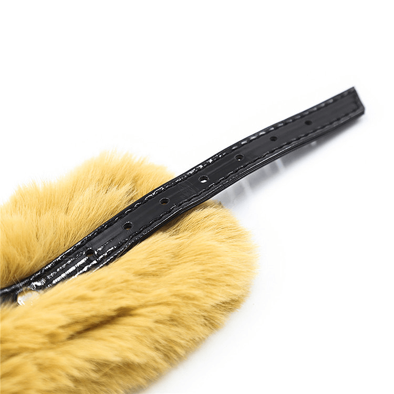 Faux Fur Buckle Cuff Restraint close-up product detail 2