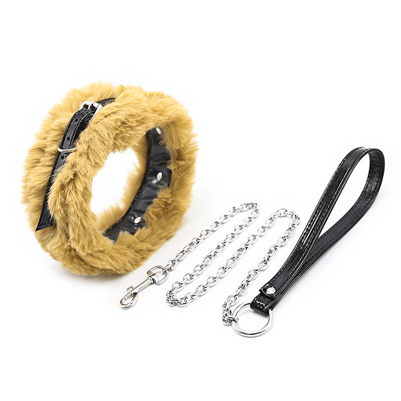 Faux Fur Buckle Cuff Restraint side view detail 2