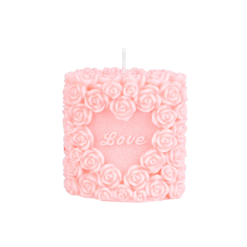 Floral Love Low Temperature Wax Play Candle front angle detail