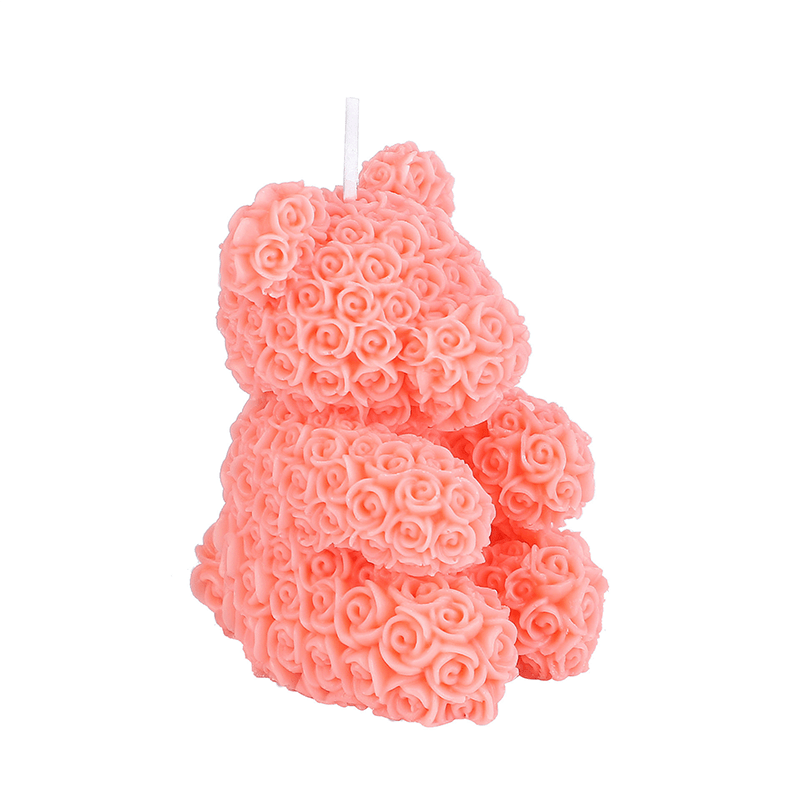 Floral Teddy Bear Low Temperature Wax Play Candle main product view