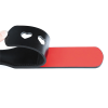 Heart Cutout Leather Spanking Paddle style B hardware and finish detail