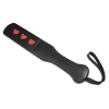 Heart Cutout Leather Spanking Paddle style B side view detail