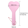 Heart Cutout Leather Spanking Paddle style H side view detail