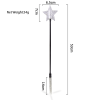 Heart Star Leather Spanking Paddle with Chain style C detail view for shoppers