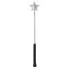 Heart Star Leather Spanking Paddle with Chain style D alternate angle view