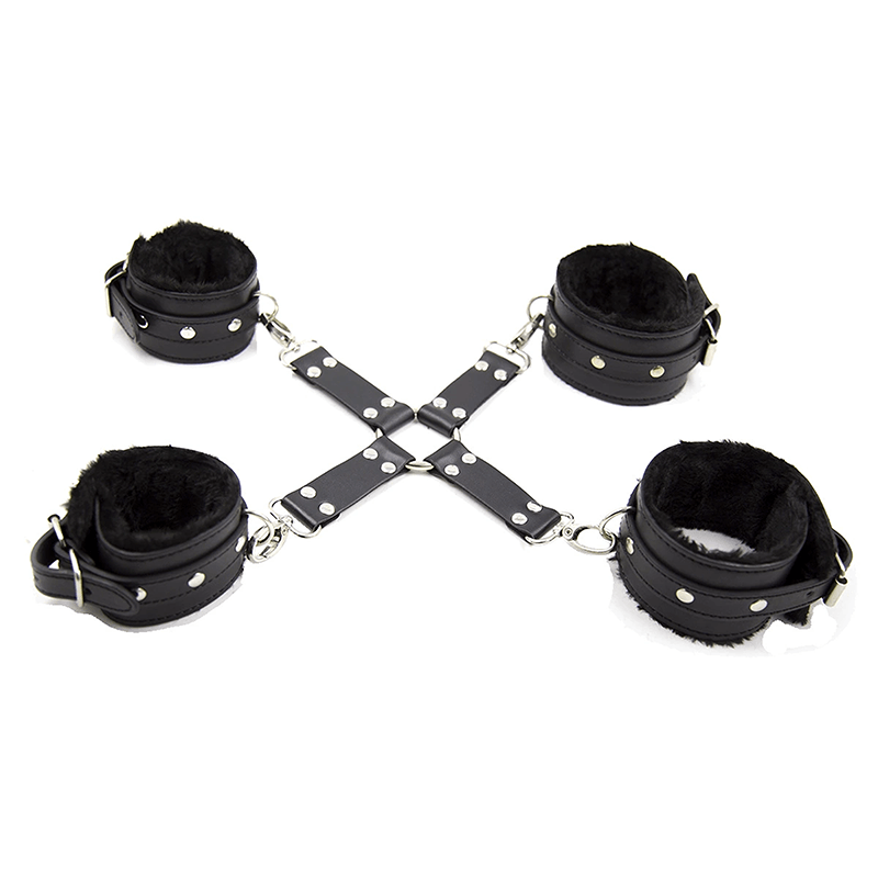 Lace Cross Wrist and Ankle Restraint Set style B full gallery view