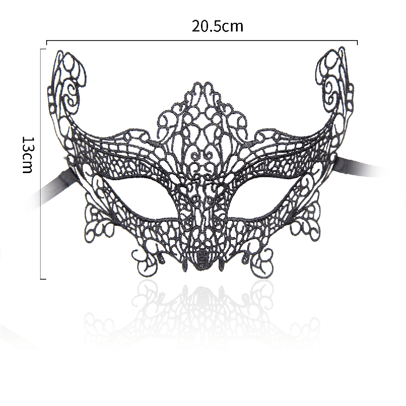 Lace Masquerade Eye Mask style A side view detail