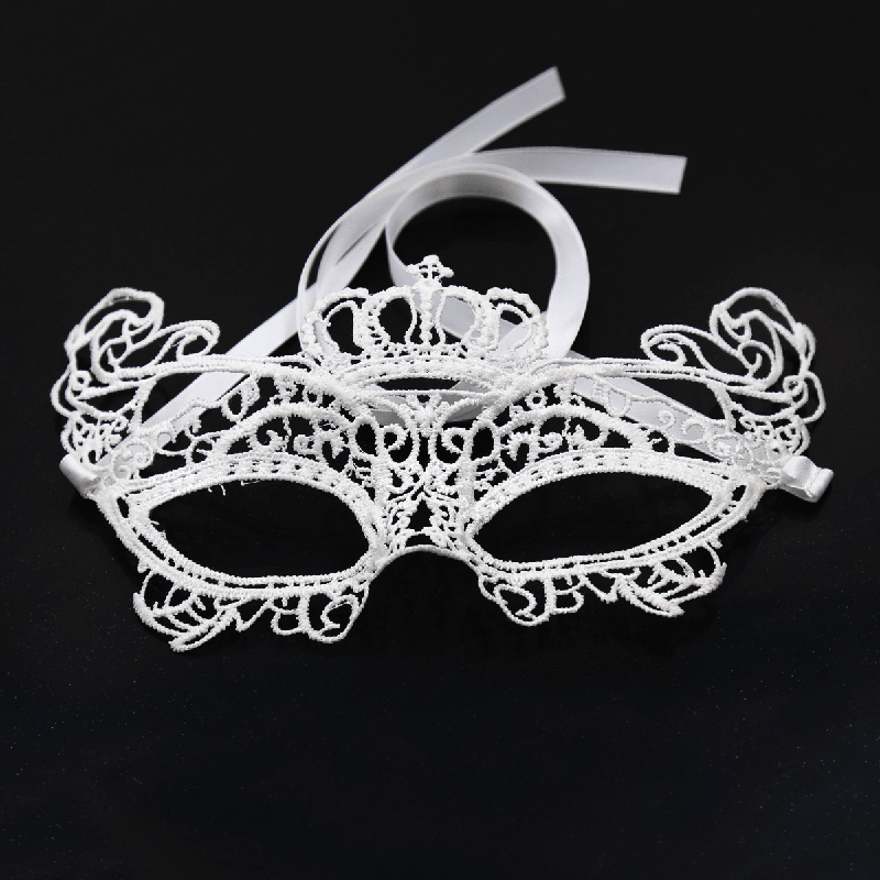 Lace Masquerade Eye Mask style D product layout view