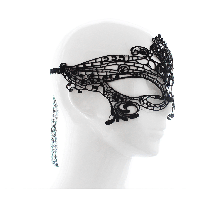 Lace Masquerade Eye Mask style G side view detail