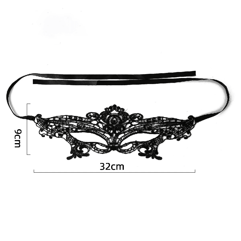 Lace Masquerade Eye Mask style G front angle detail