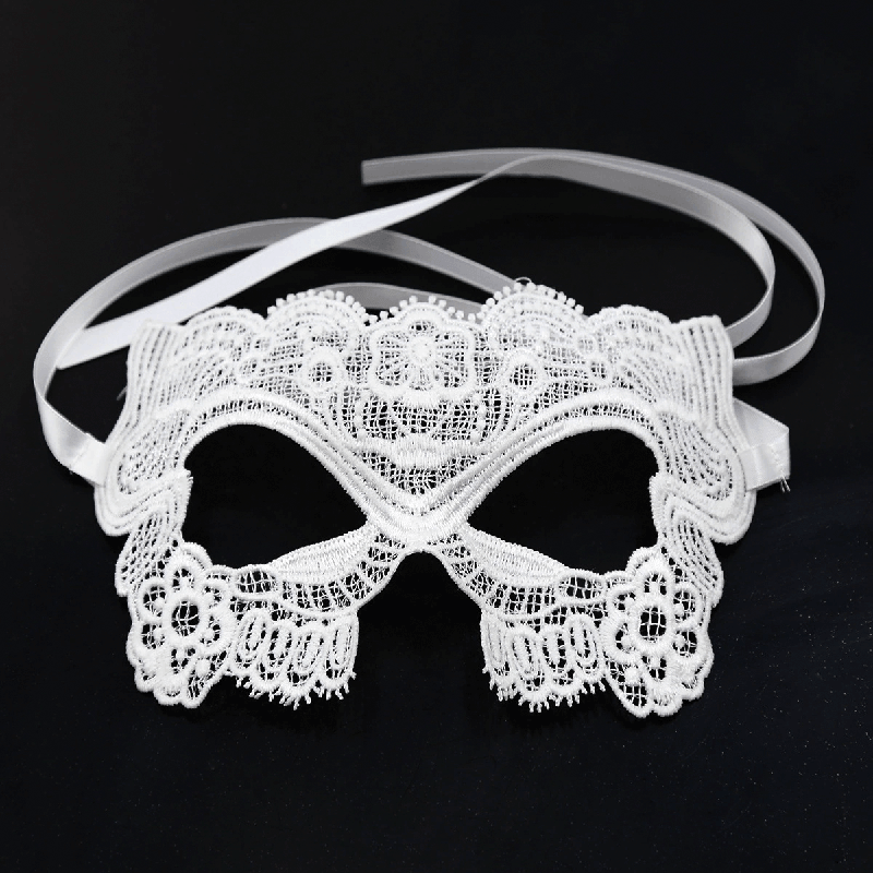 Lace Masquerade Eye Mask side view detail
