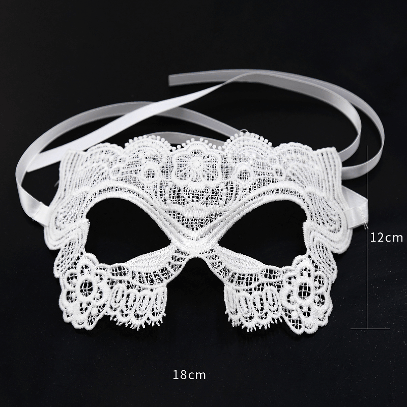 Lace Masquerade Eye Mask front angle detail