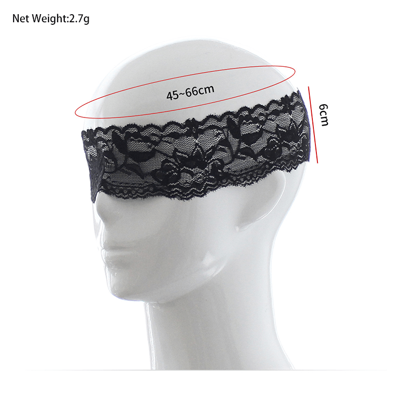 Lace Tie Bondage Blindfold style B alternate angle view
