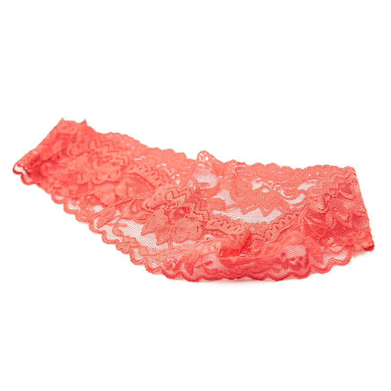 Lace Tie Bondage Blindfold style C front angle detail