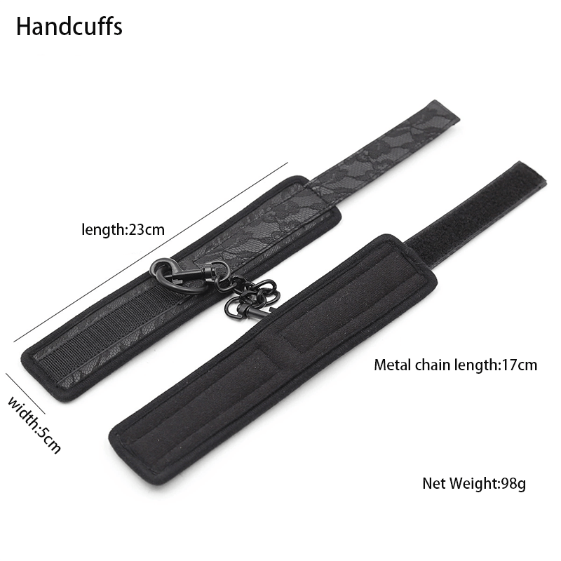 Lace Wrist Ankle Collar Restraint Set style C front angle detail