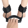 Leather handle bondage handcuffs main product view