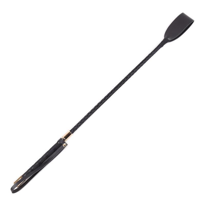 Leather Training Riding Crop Whip front angle detail