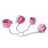 Leather Wrist and Ankle Cuffs with Chain style A main product view