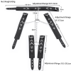 Locking Leather Wrist Ankle Neck Restraint Set alternate angle view