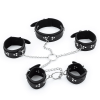 Locking Leather Wrist Ankle Neck Restraint Set full gallery view