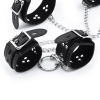 Locking Leather Wrist Ankle Neck Restraint Set close-up product detail