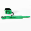 Locking Leather Wrist Cuffs with Chain style option view
