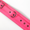 Locking Leather Wrist Cuffs with Chain close-up product detail 2