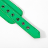Locking Leather Wrist Cuffs with Chain front angle detail 2