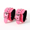Locking Leather Wrist Cuffs with Chain set or accessory view