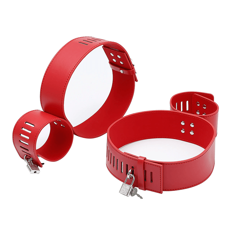 Locking Leather Wrist and Ankle Cuffs style B main product view