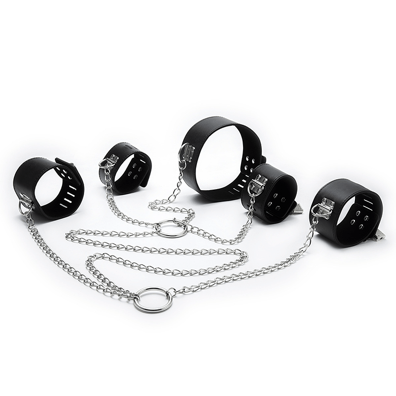 Locking Wrist Ankle Neck Chain Restraint Set side view detail