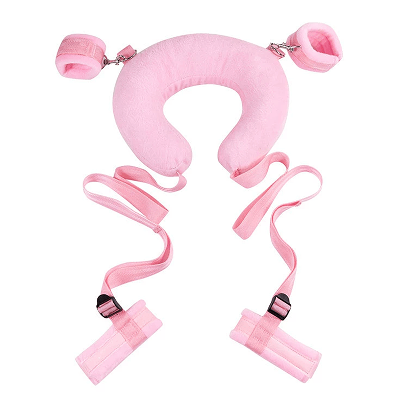 Pink padded sex position restraint pillow main view