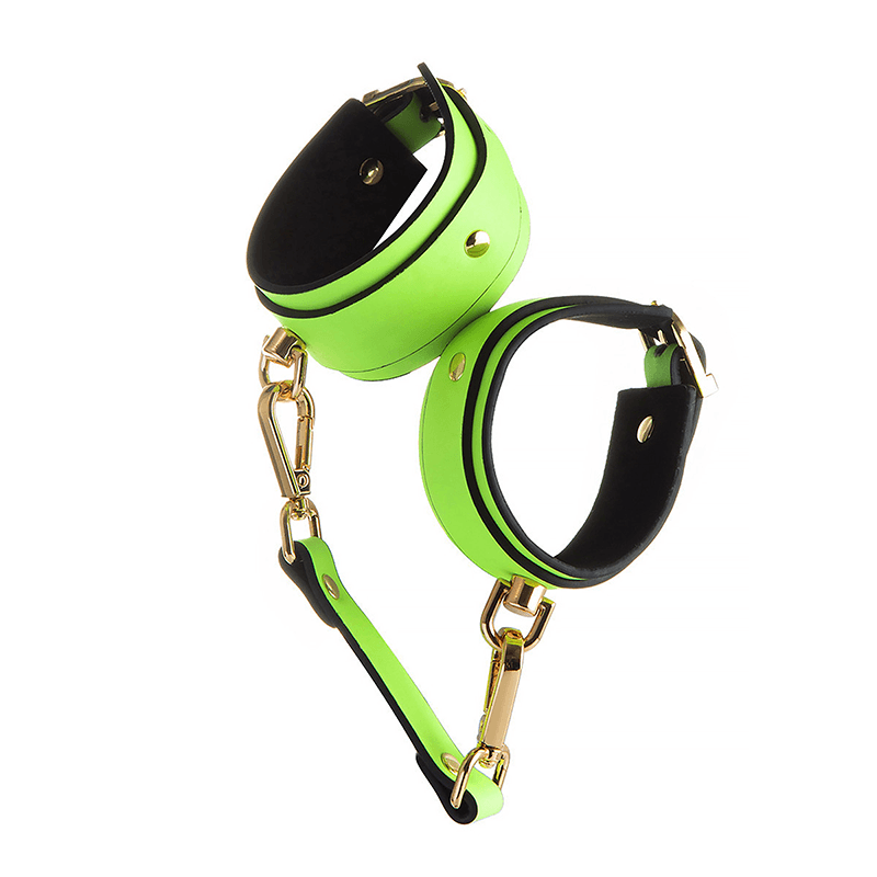 Plush Lined Wrist Cuffs with Chain Leash main product view