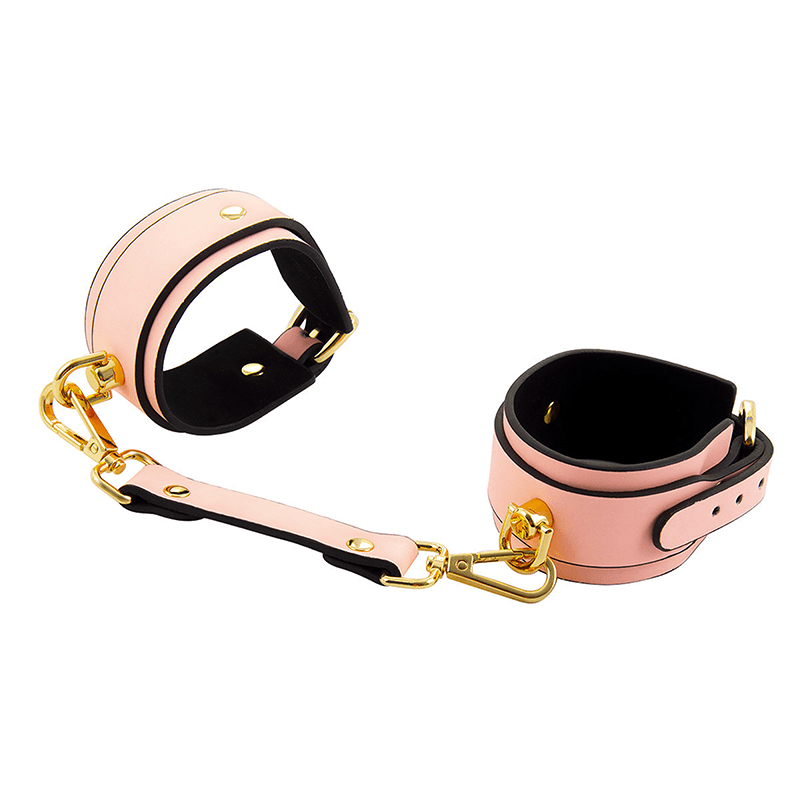 Plush Lined Wrist Cuffs with Chain Leash set or accessory view