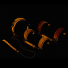Plush Lined Wrist Cuffs with Chain Leash product layout view